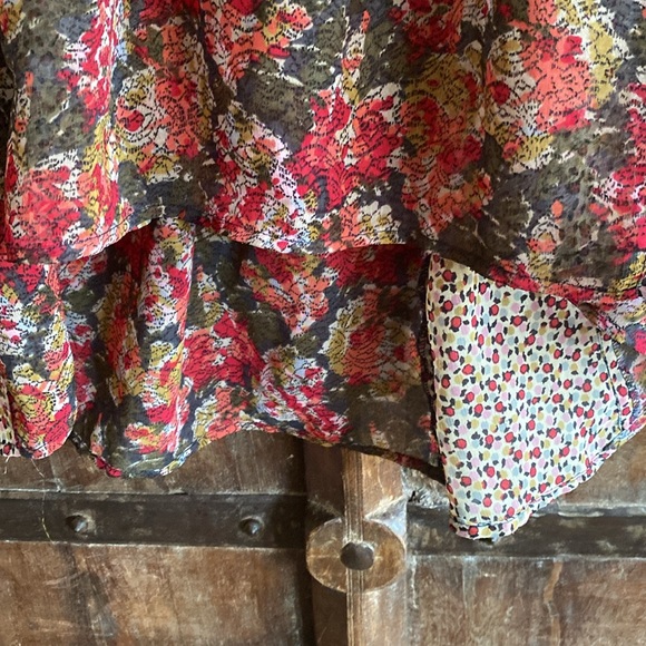 Urban Outfitters flowy Staring at Stars colorful bell sleeve tunic top - Picture 5 of 12